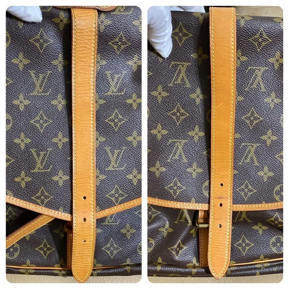 LOUIS VUITTON Monogram Saumur 35 Shoulder/Crossbody Bag 💼 8901VI - Picture 10 of 16